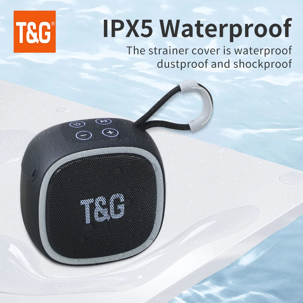 Compact Bluetooth Speaker — IPX5 Splashproof with TWS Stereo Pairing