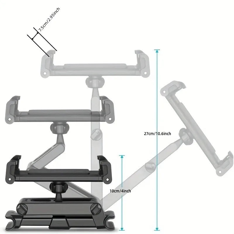 Headrest Tablet Mount — Adjustable Back-Seat Holder