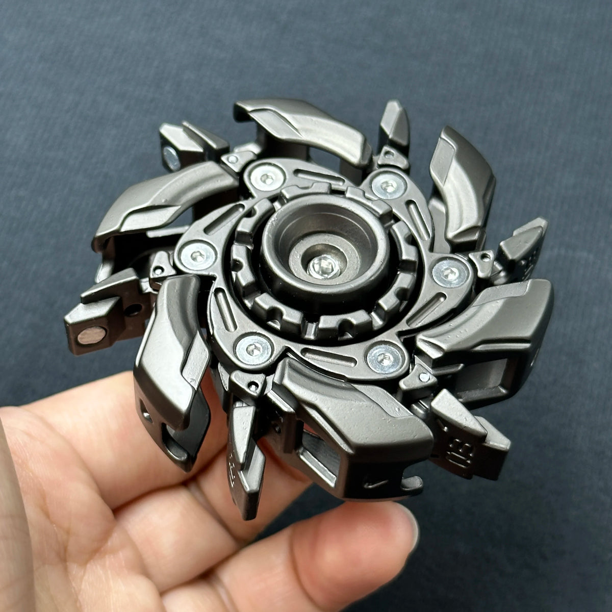 Armour Plate Fidget Spinner — Weighted Metal EDC Desk Toy