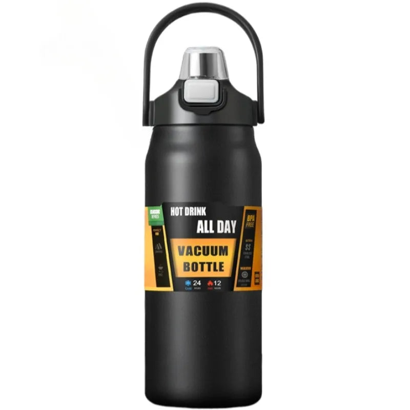 1.5 Litre Insulated Water Bottle — Stainless Steel Flask with Straw & Handle