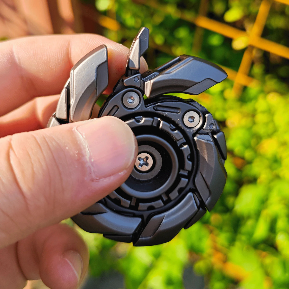 Armour Plate Fidget Spinner — Weighted Metal EDC Desk Toy