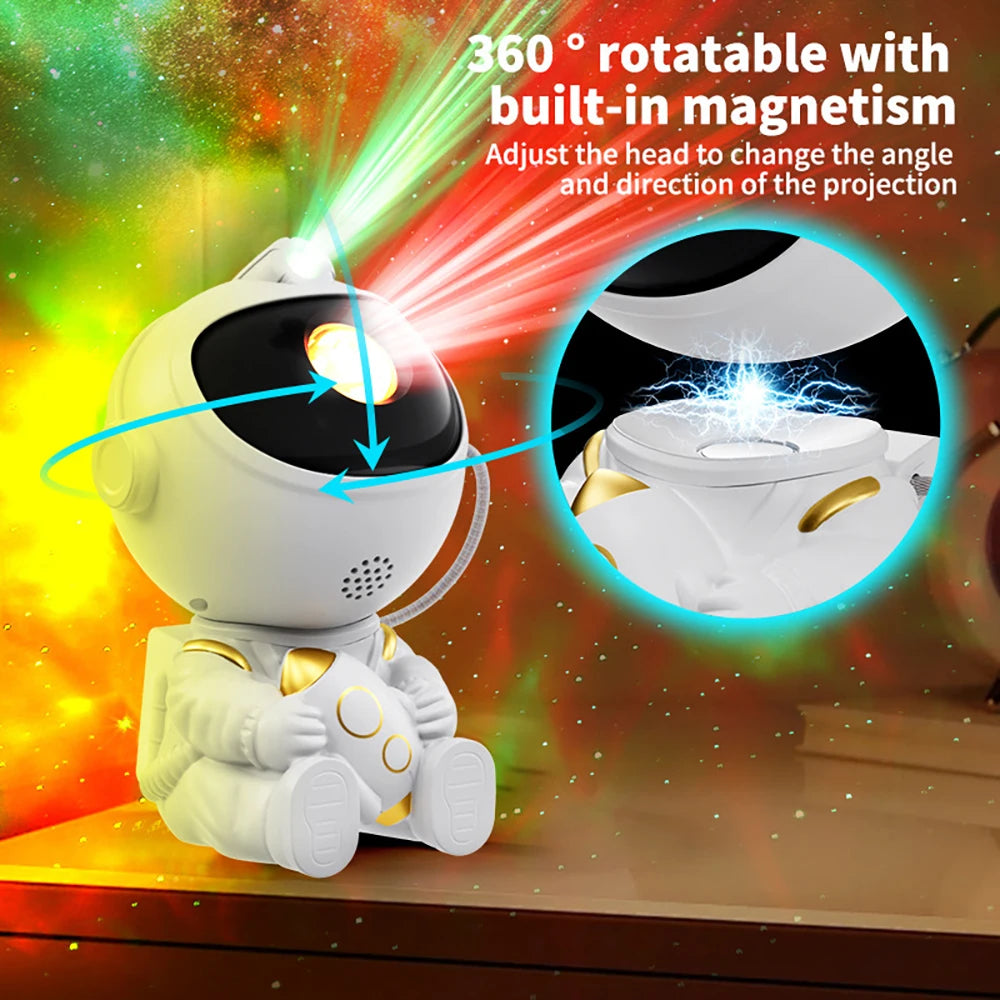 Astronaut Galaxy Projector — Star & Nebula Night Light with Remote