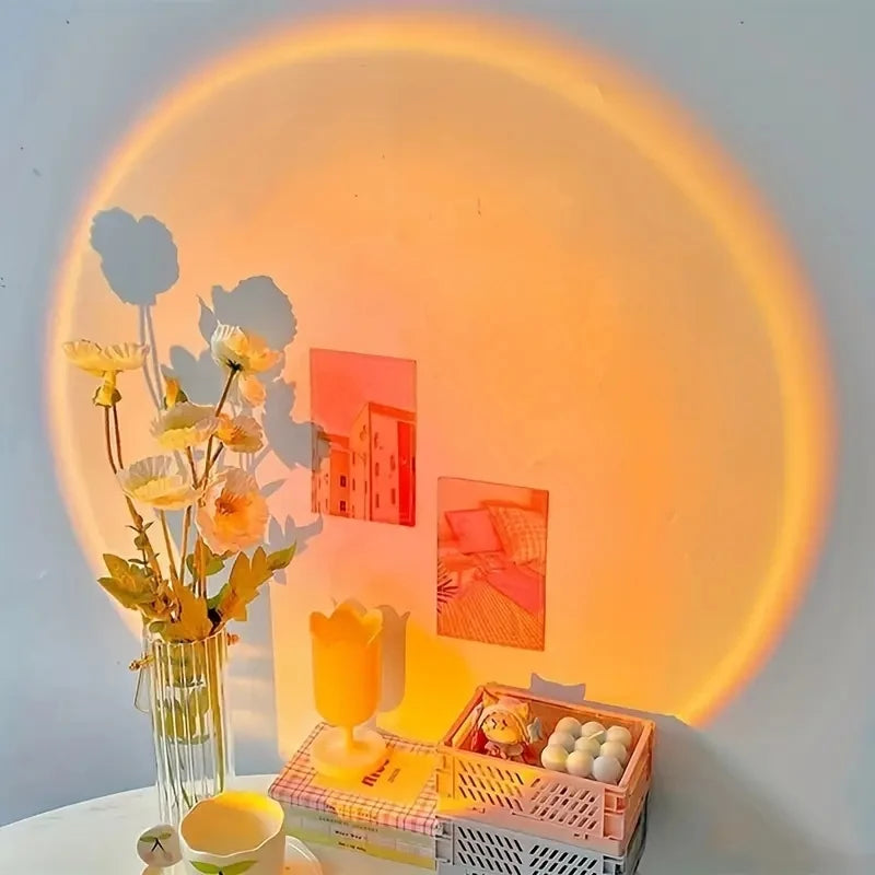 Sunset Projection Lamp — USB Gooseneck Mood Light