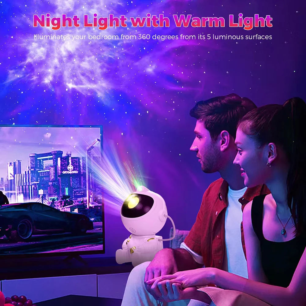Astronaut Galaxy Projector — Star & Nebula Night Light with Remote