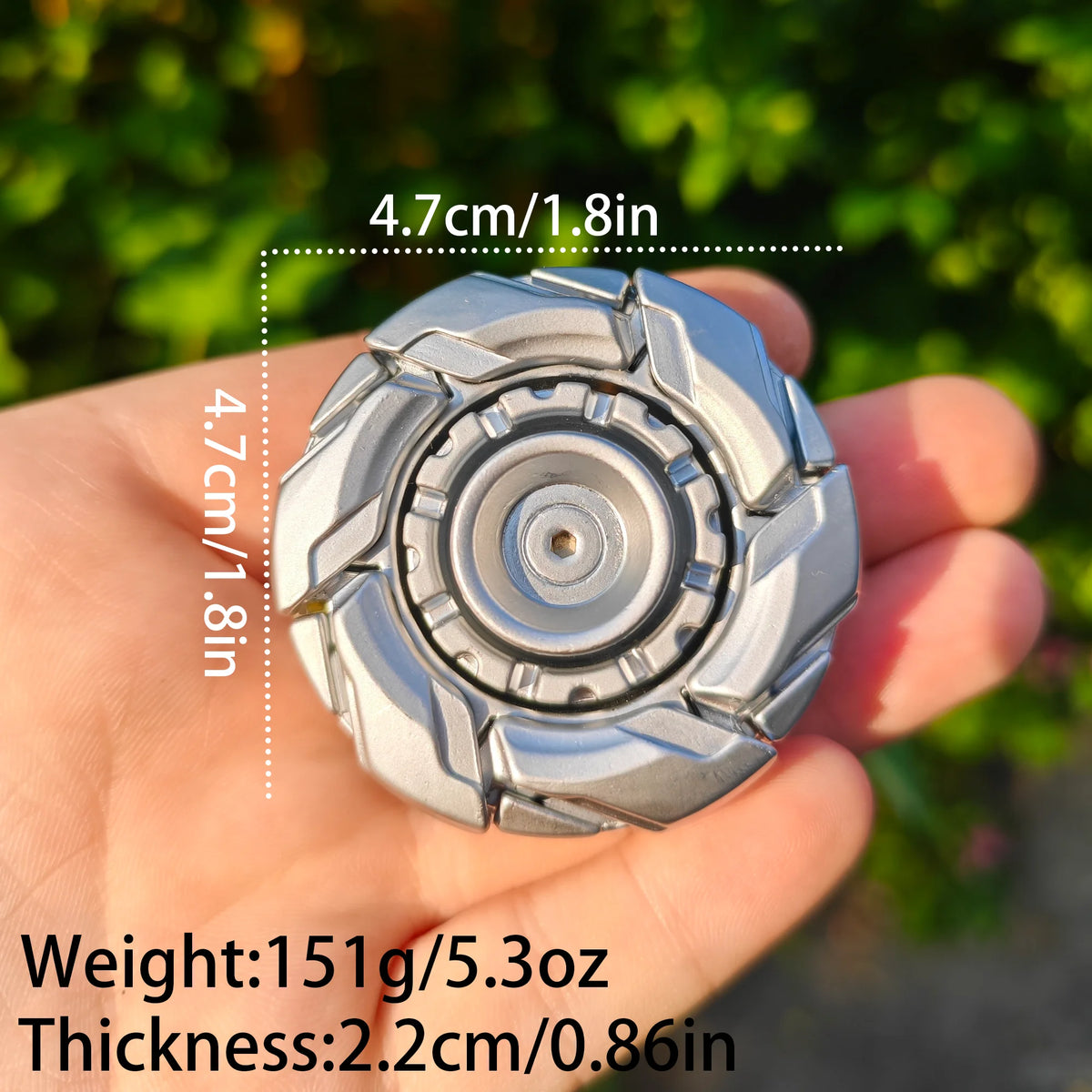 Armour Plate Fidget Spinner — Weighted Metal EDC Desk Toy